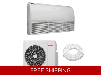 TOSOT 24K-Btu 22.5 SEER2 Floor-Ceiling Mini Split H-Heat Pump (-22°F), WiFi, 12.6 EER/9.5 HSPF (R32)